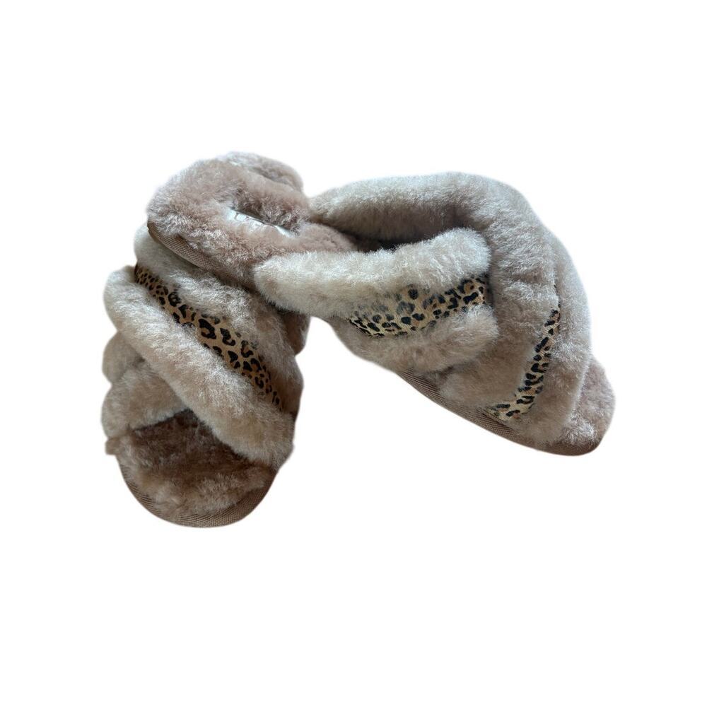 UGG Chestnut Tan Cheetah Speckles Scuffita House Slippers 7 - Picture 7 of 11